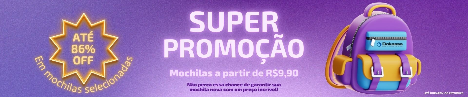 Mochilas Promoção